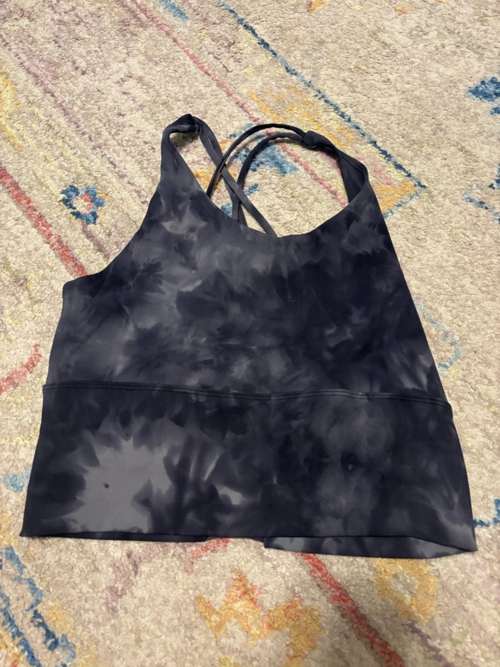 Tie-Dye Black Athletic Crop Tank
